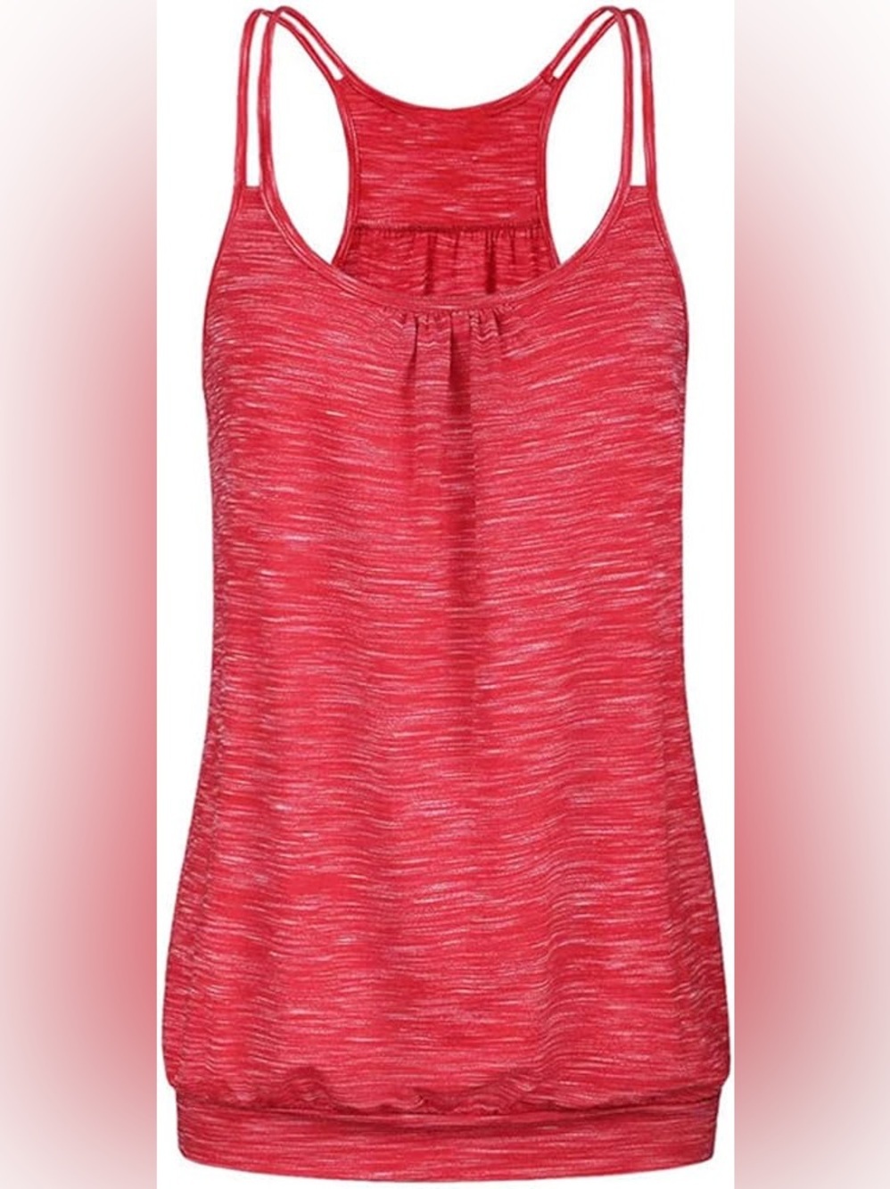 Women’s Boho Red Space-Dyed Tank Top - Size Large
